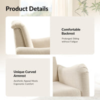 Arching 2 Seater Farmhouse Loveseat With Solid Wood Spindle Legs