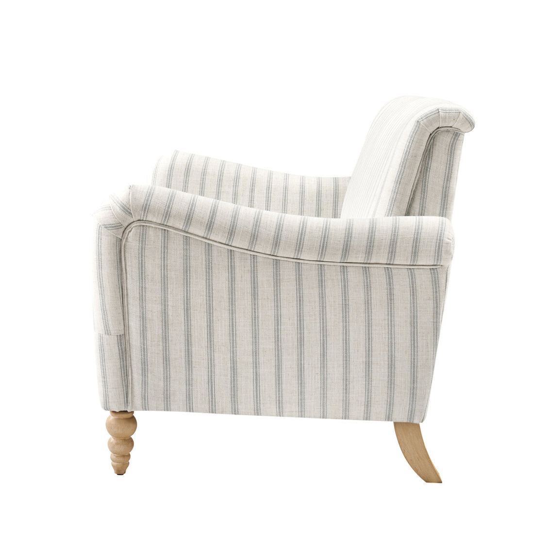 Arching 2 Seater Farmhouse Loveseat With Solid Wood Spindle Legs