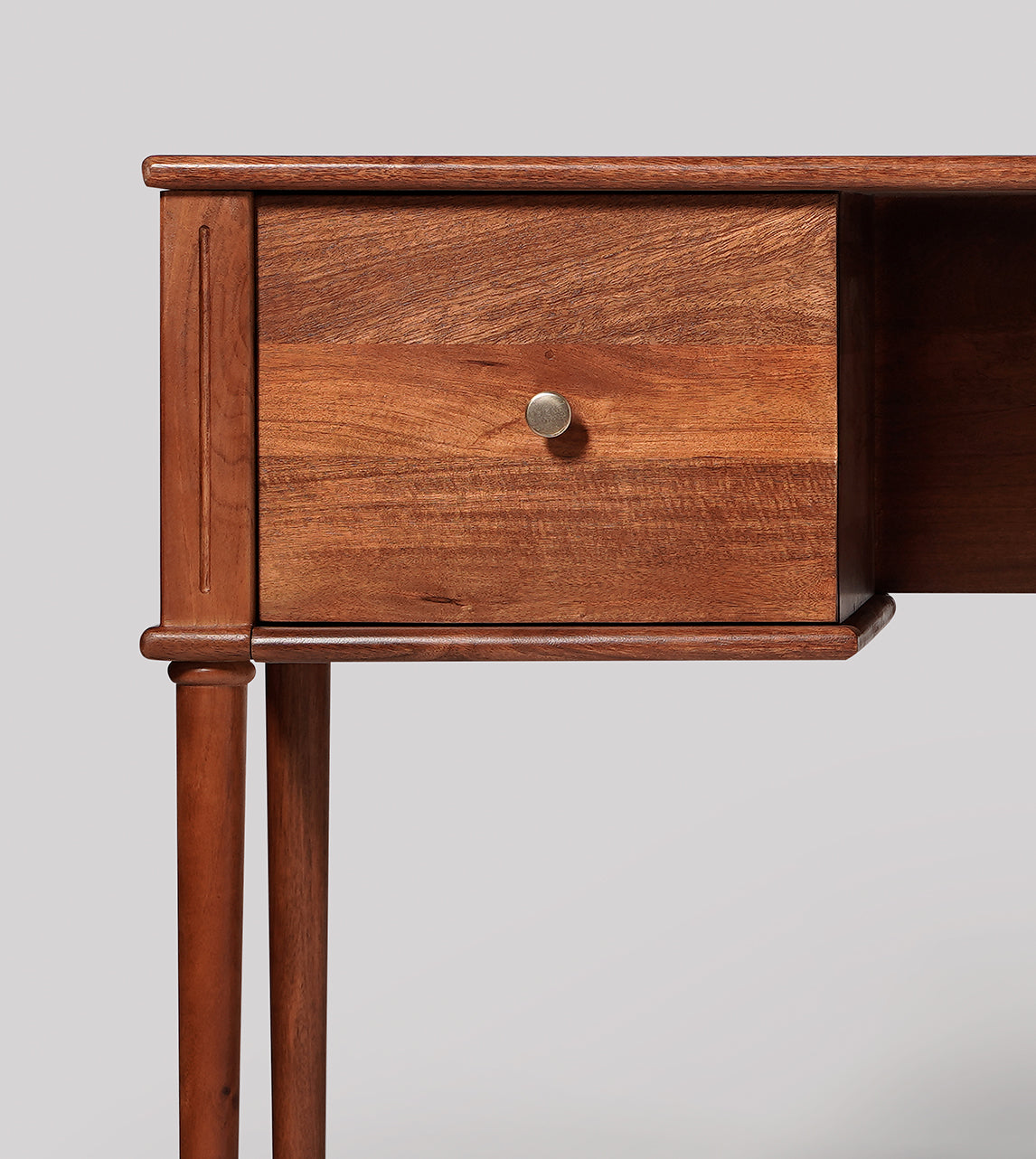 Aureon Study Desk in Mango Wood | Honey Finish | Storage Drawer | Free Standing