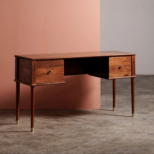 Study desk in mango wood honey finish