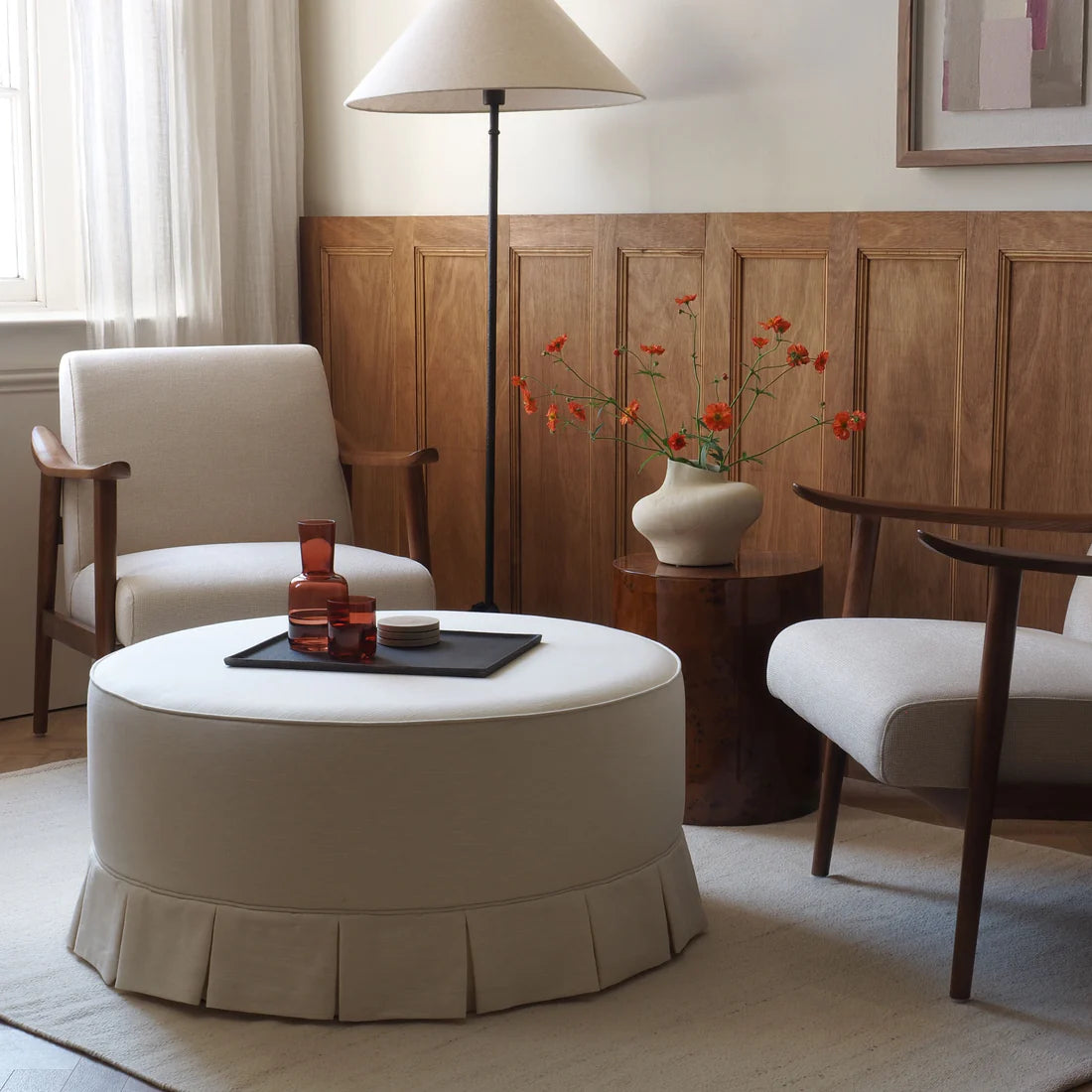 Winston Armchair | Solid Wood | Walnut Finish