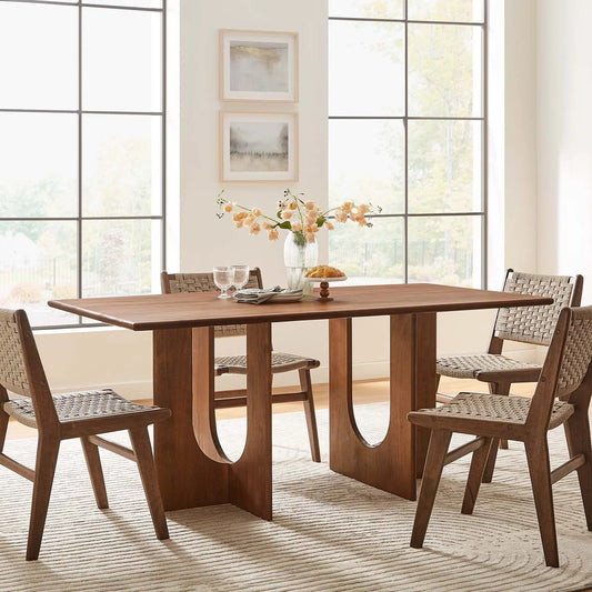 Rivora Dining Table |Solid Wood | Mango Wood | Honey Finish