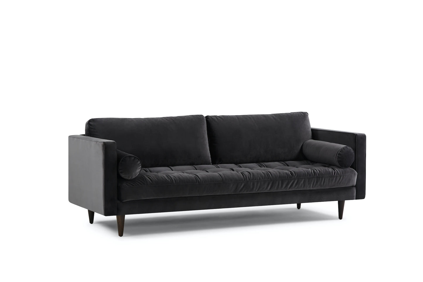 Briar Sofa For Living Room 2 Seater|Suede Velvet Fabric| Solid Wood Frame