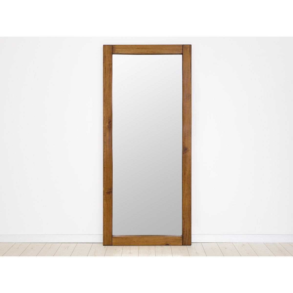 Rectangle Wooden Flat Mirror Full Length