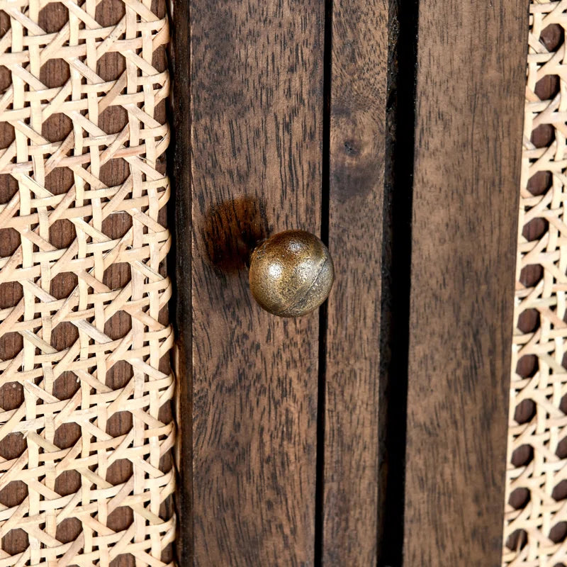Tessa Wooden Rattan Sideboard