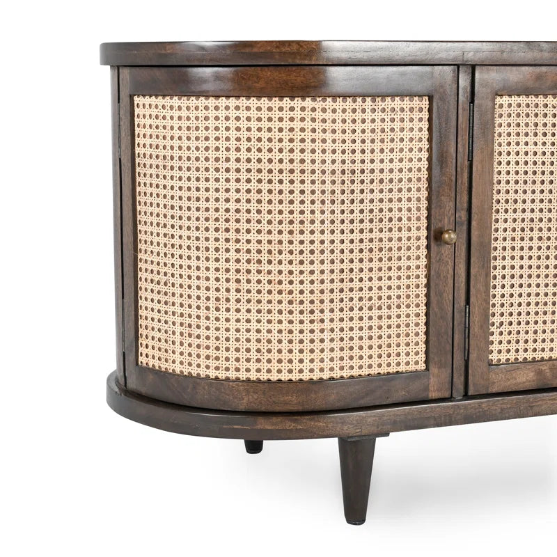 Tessa Wooden Rattan Sideboard