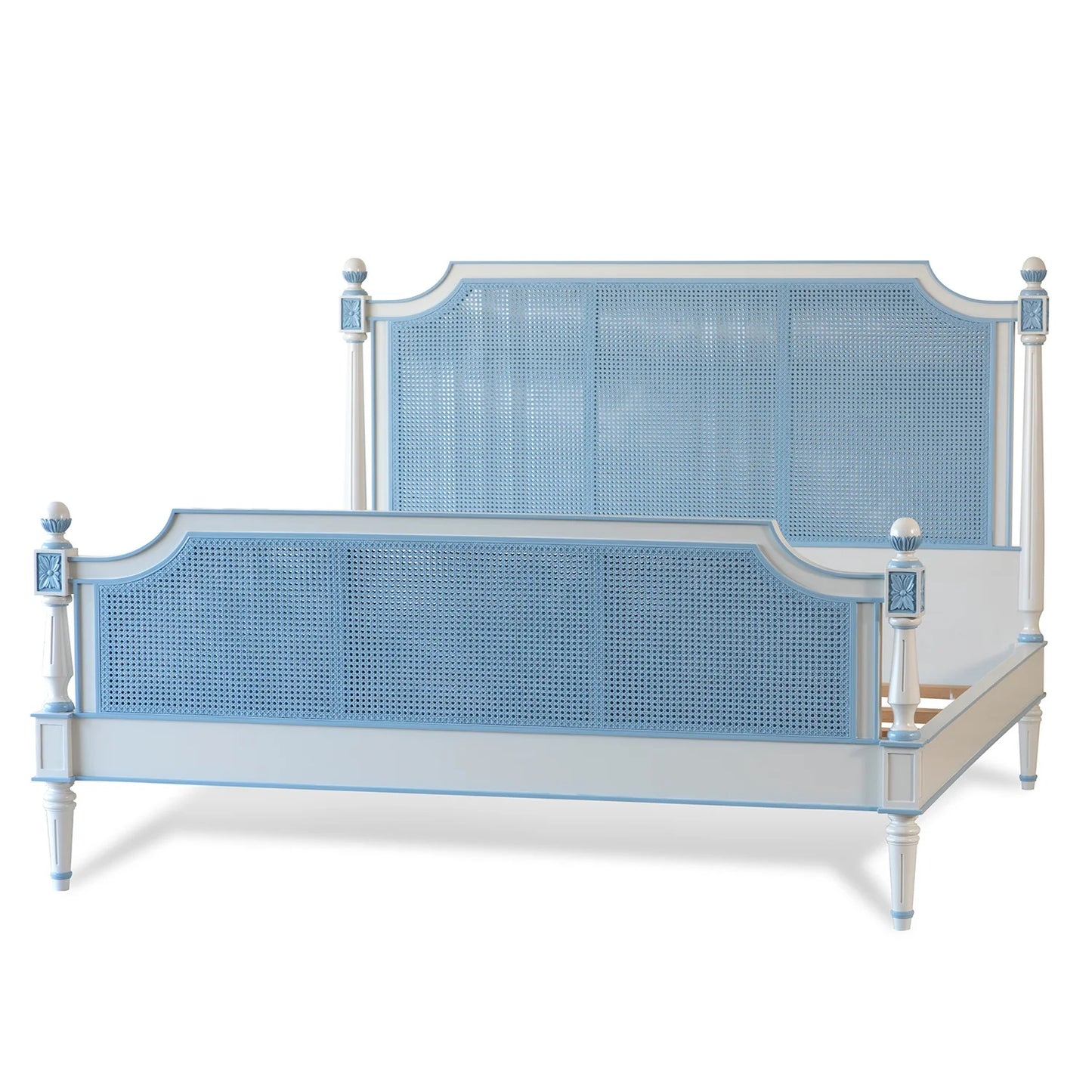 Camilli Rattan Cane Bed Duo Color in Solid Wood for Bedroom |Mango Wood | Rattan Design | King Size & Queen Size