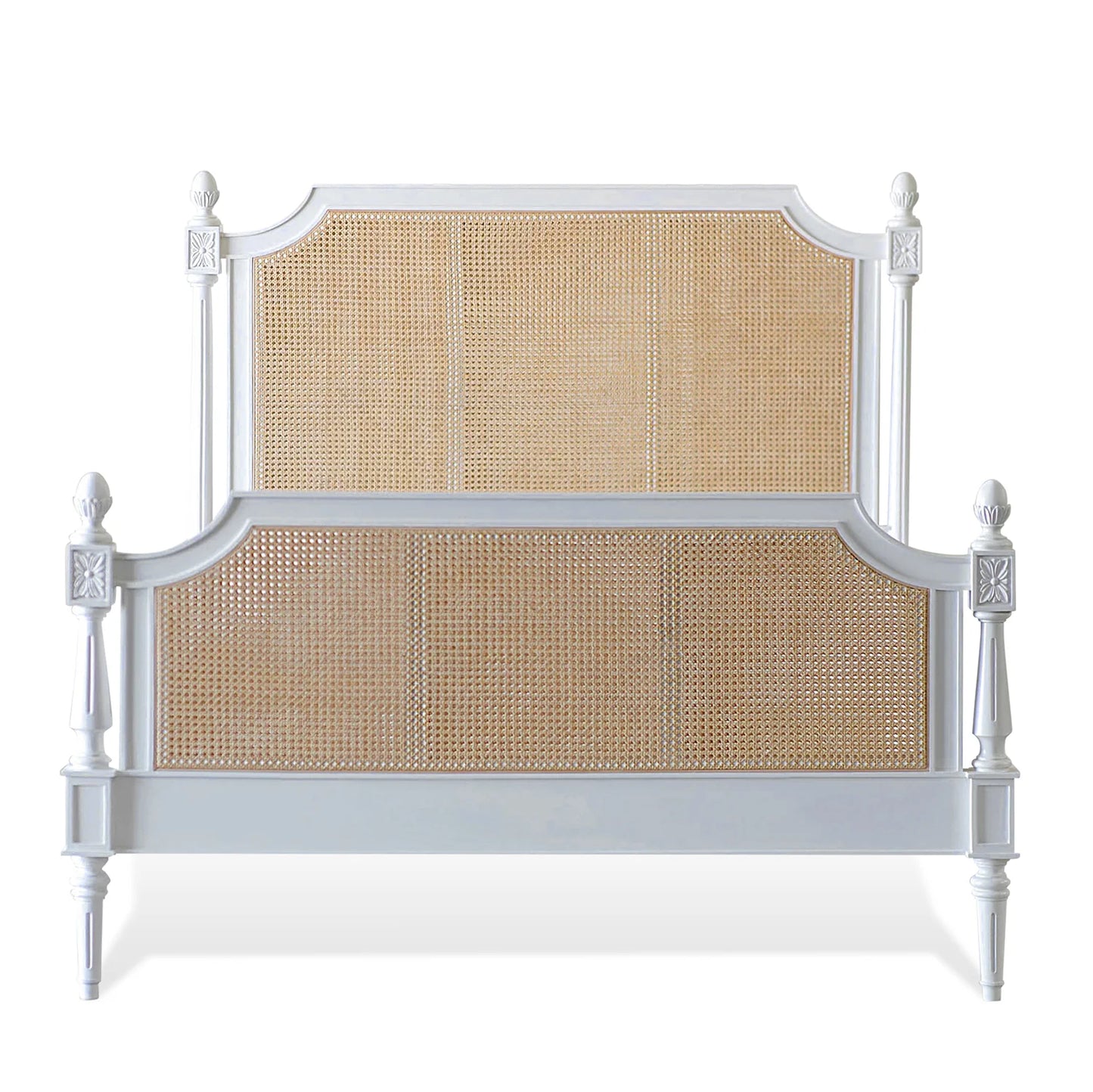 Camilli Rattan Cane Bed Duo Color in Solid Wood for Bedroom |Mango Wood | Rattan Design | King Size & Queen Size