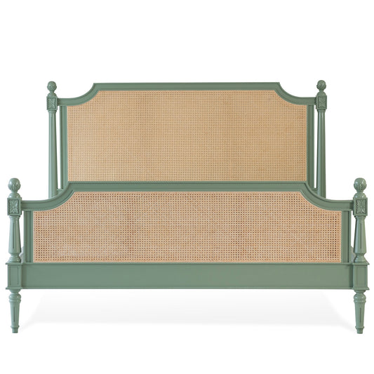 Camilli Rattan Cane Bed Duo Color in Solid Wood for Bedroom |Mango Wood | Rattan Design | King Size & Queen Size