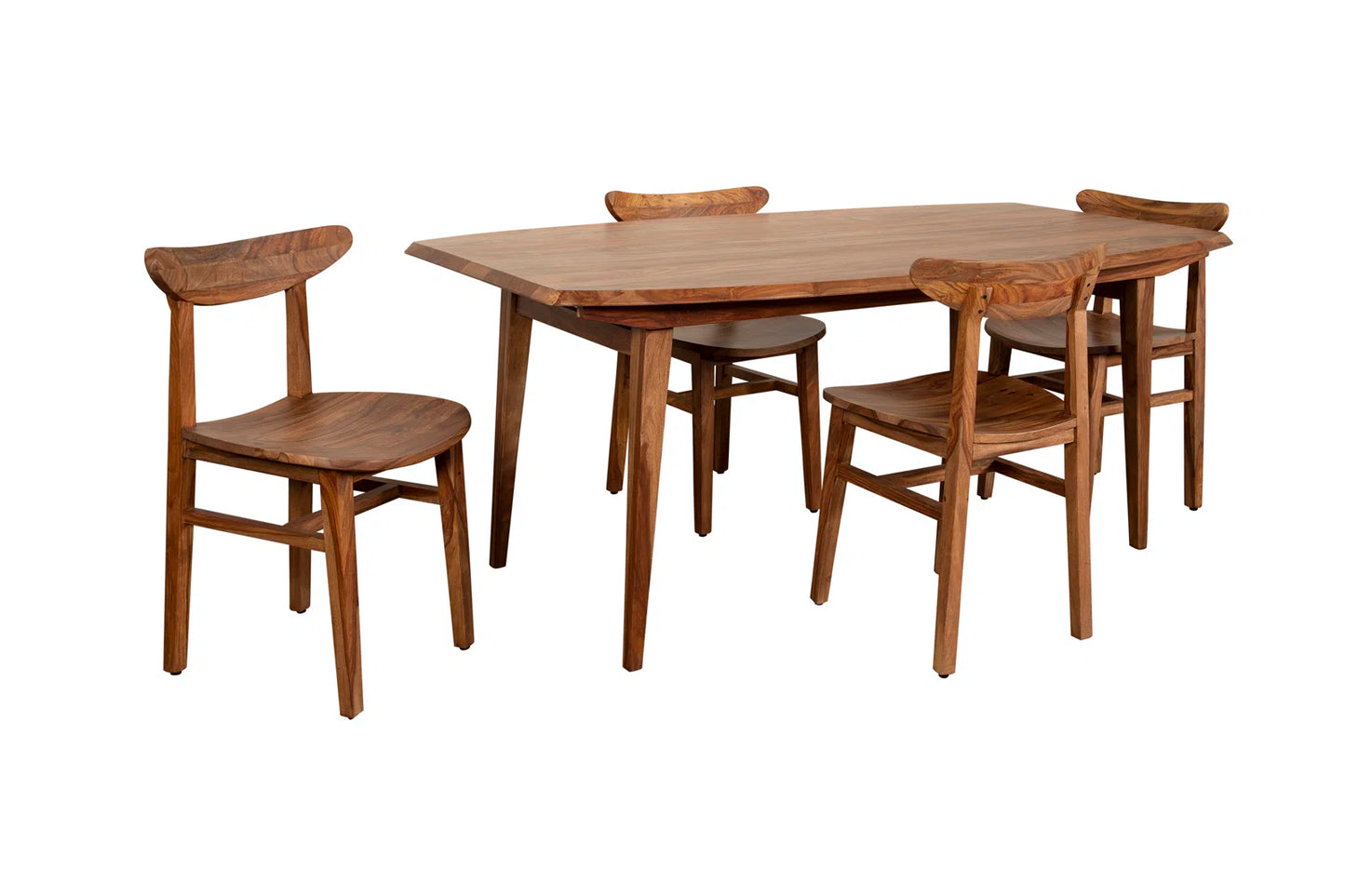 Celotto Sheesham Solid Wood Dining Table & Chair Set