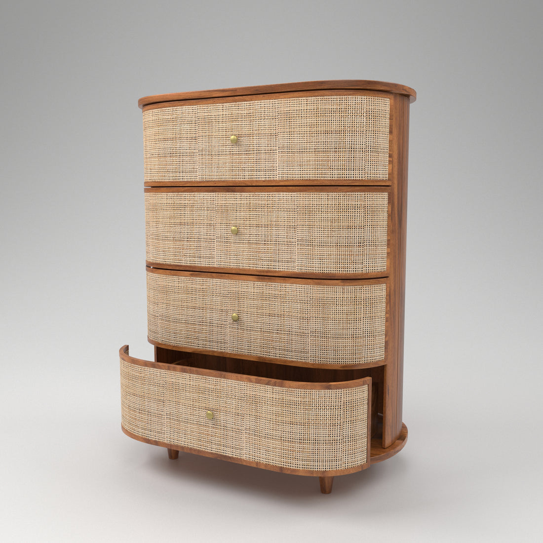 Curve Rattan Chest of Drawers