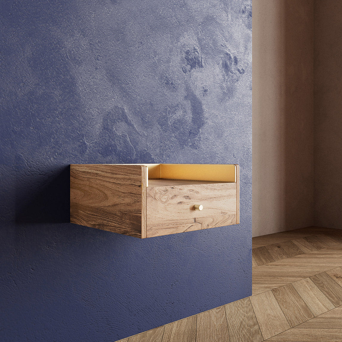 Fresco side table in solid wood mango wood by chuk chuk villa