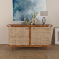 Curve Rattan Sideboard