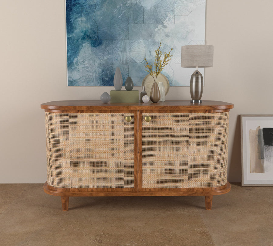 Curve Rattan Sideboard