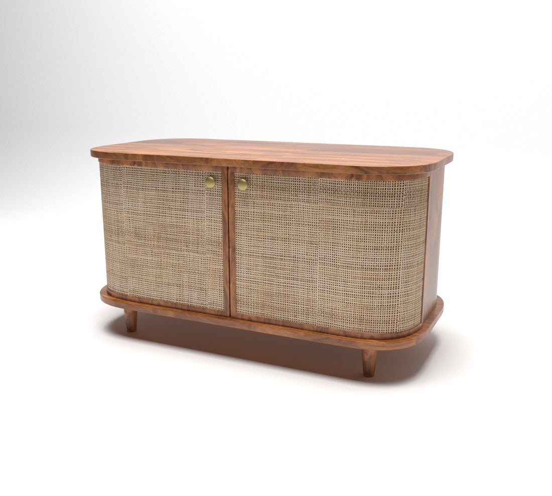 Curve Rattan Sideboard