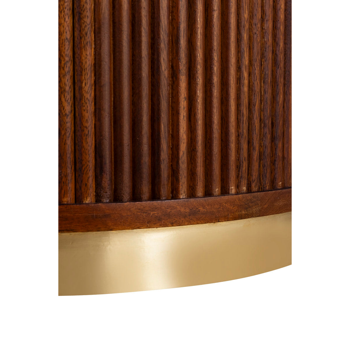 Fluted Mango Wood Accent Table