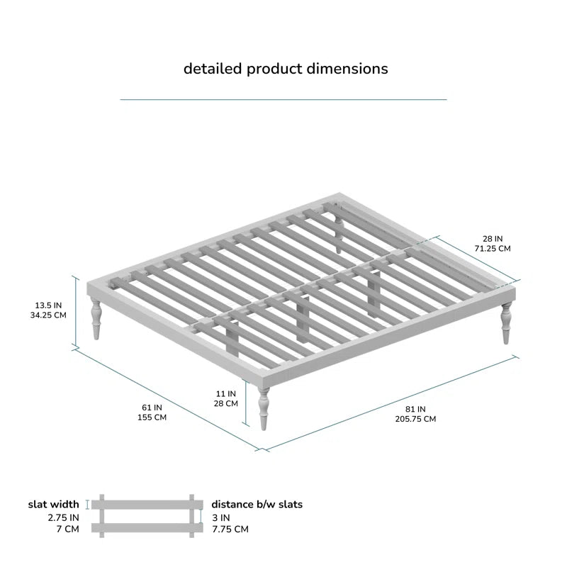Astoria Solid Wood Platform Bed in Mango Wood