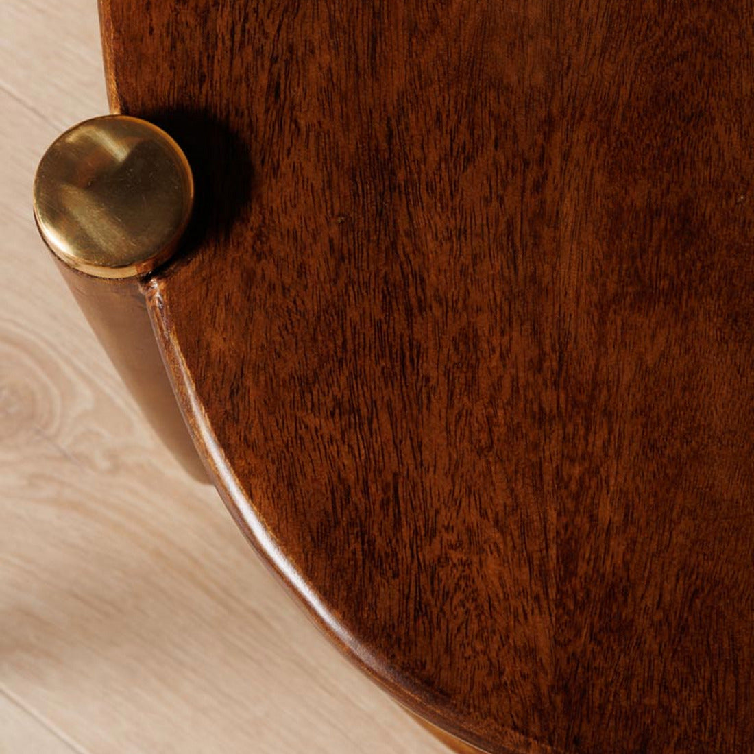 Elanza Coffee Table | Mango Wood | Honey Finish | Solid Wood | Oval Shape | Custom Finish Available