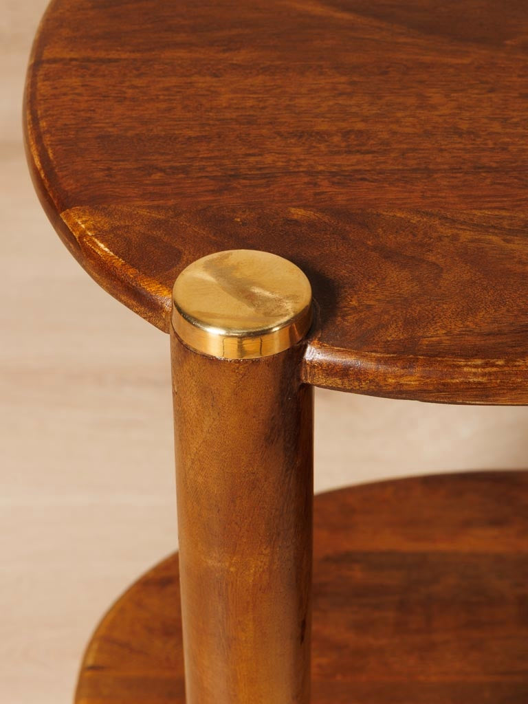Elanza Console Table | Mango Wood | Honey Finish | Solid Wood | Oval Shape