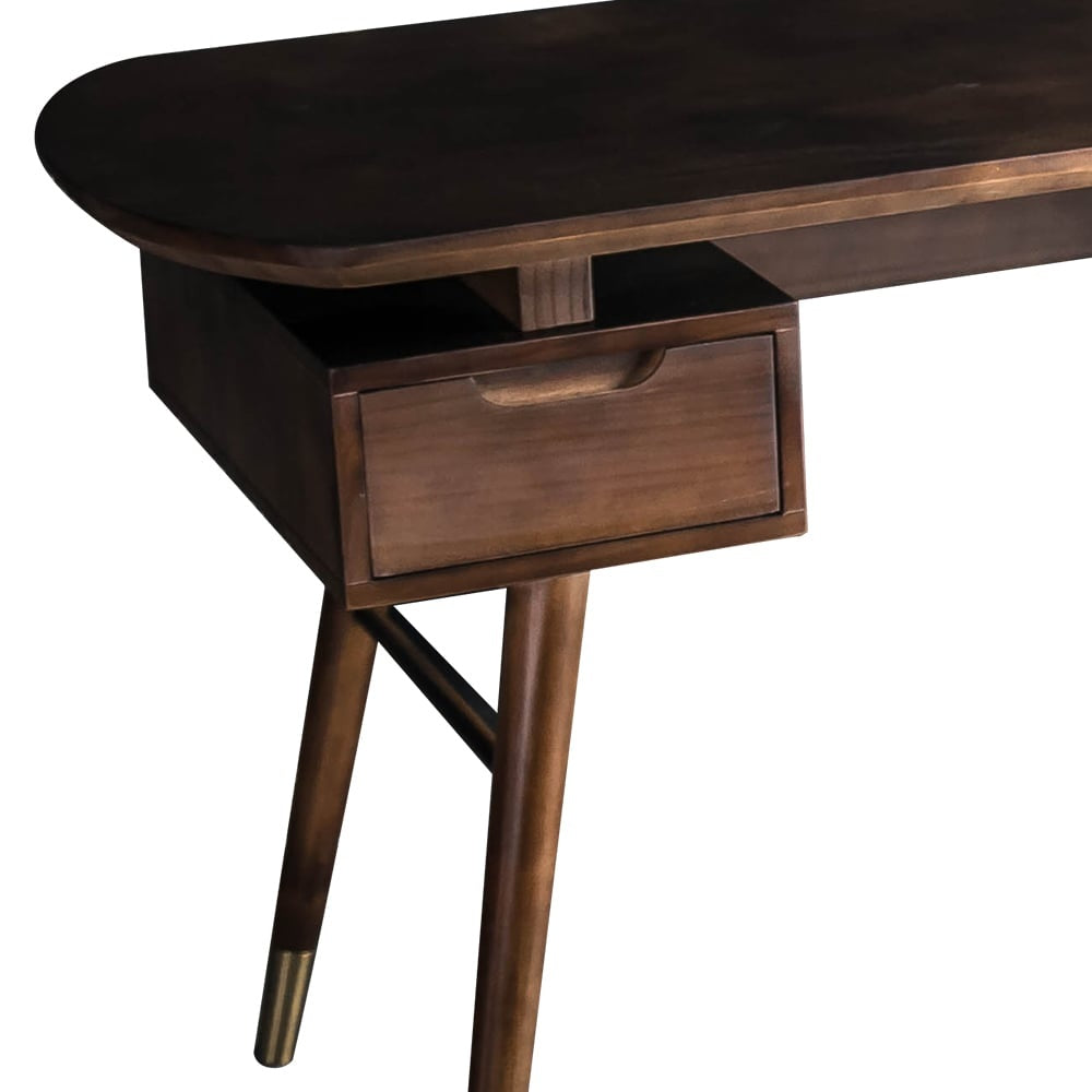 solid wood study desk with 2 drawer