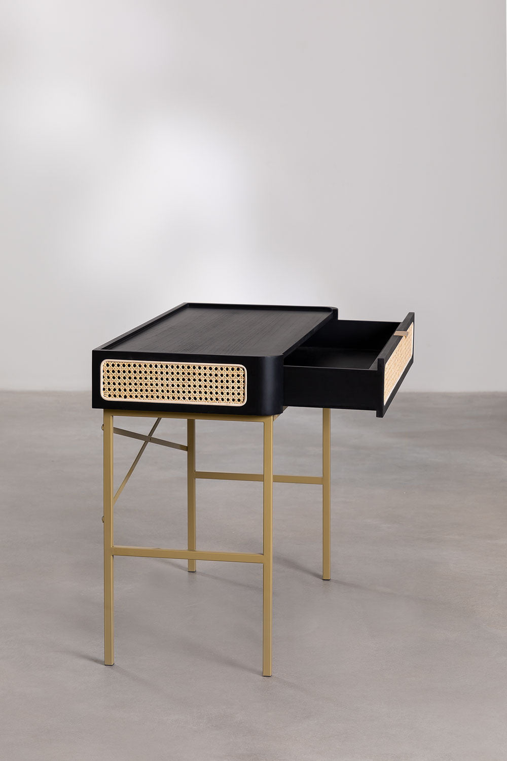 Enrique Rattan Study Table in Mango Solid Wood