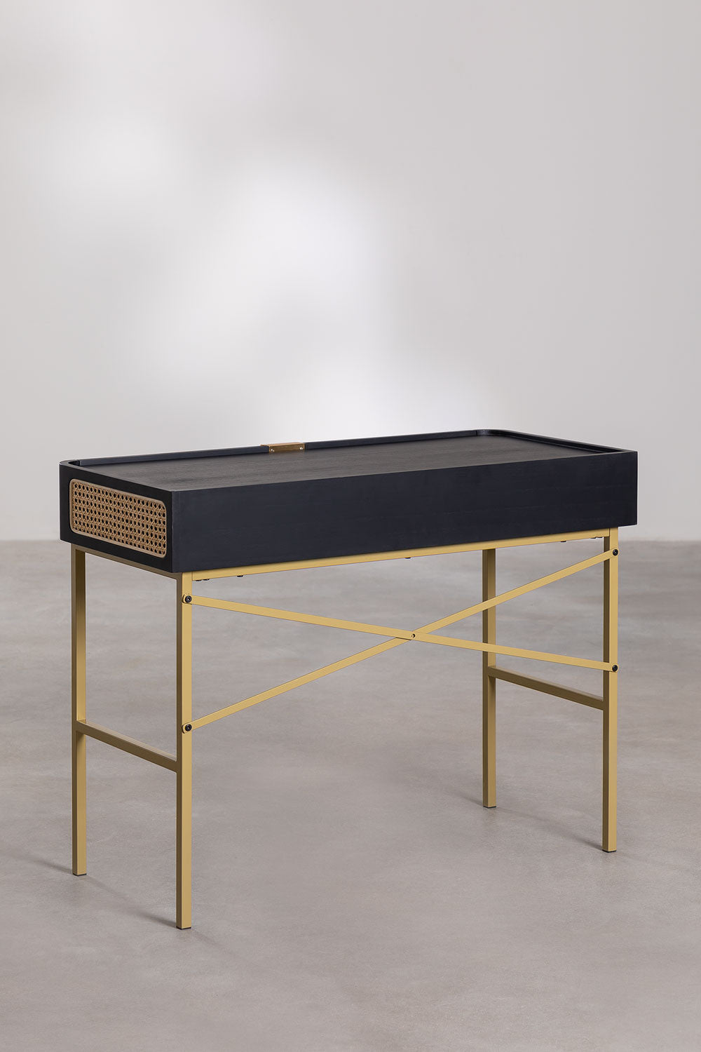 Enrique Rattan Study Table in Mango Solid Wood