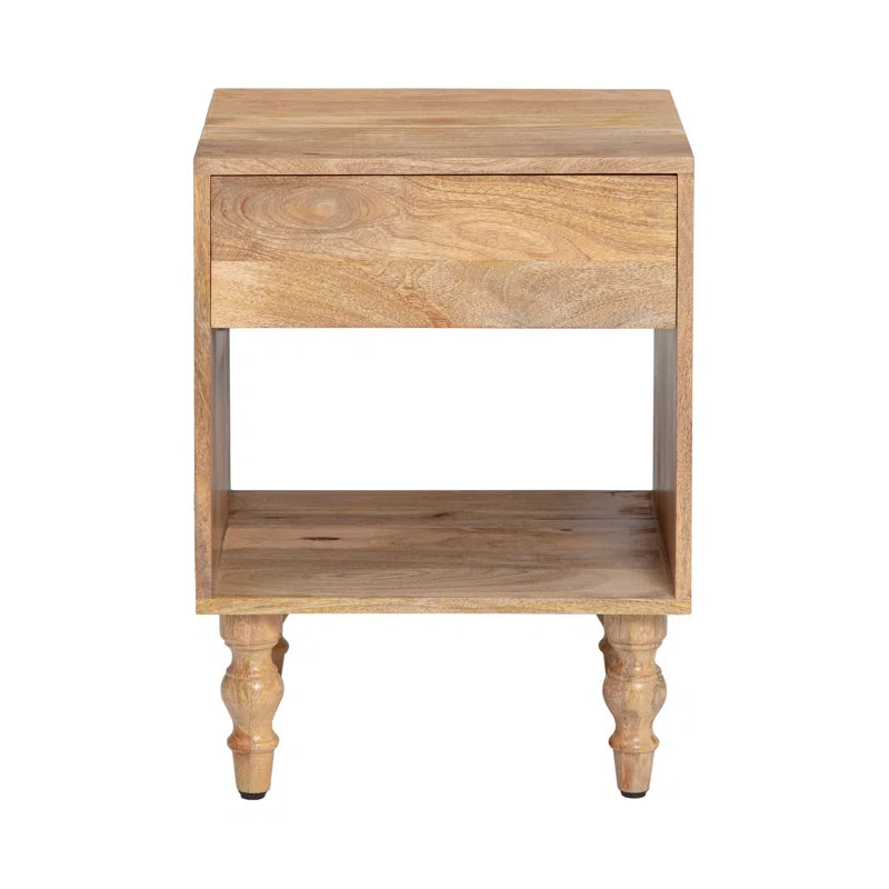 Astoria Solid Wood Nightstand in Mango Wood