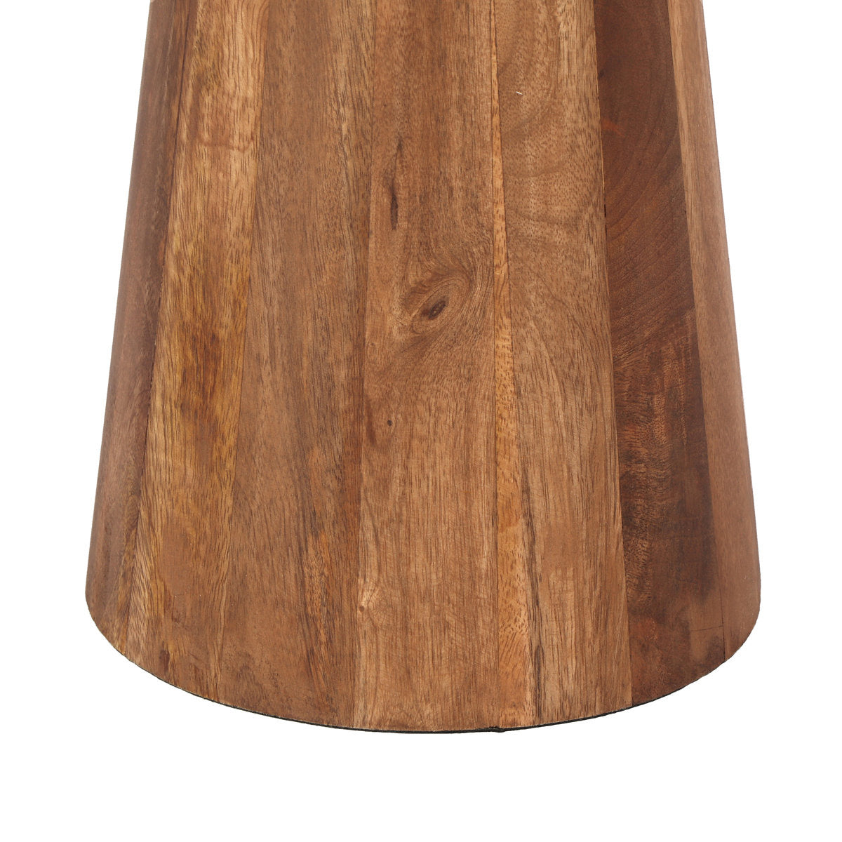 Feona Mango Wood Cone Round Accent table in Solid Wood