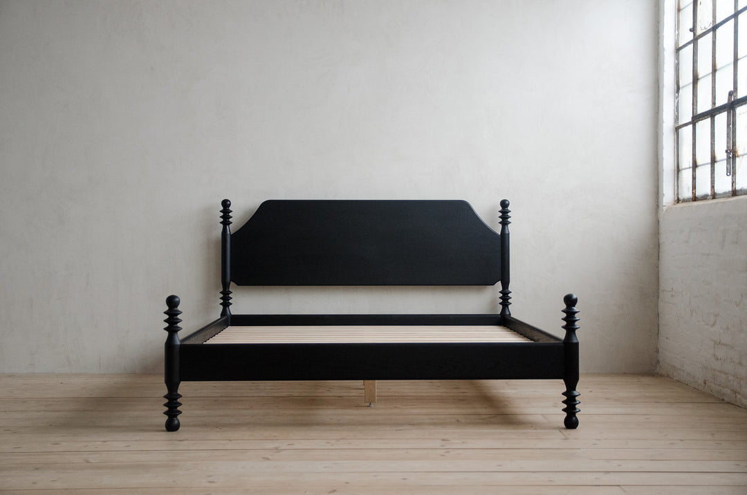 Florya Solid Wood Bed without Storage in Teak Wood