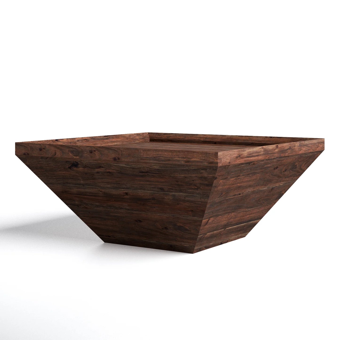 Henry Acacia Wood Coffee Table | Square Top | Polygon Structure