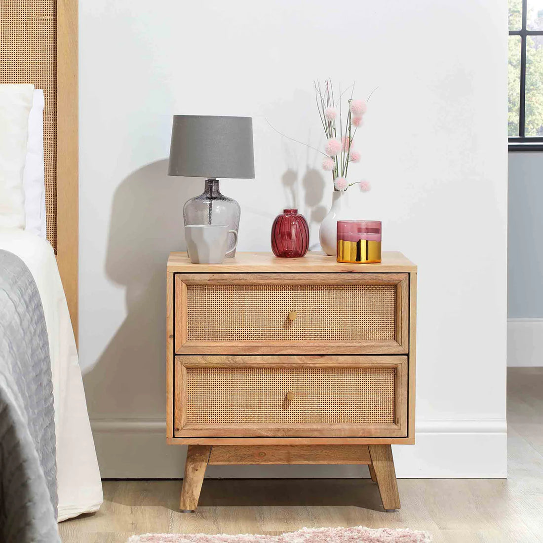 Ikanti Rattan Bedside Table