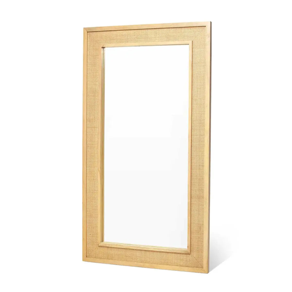 Ikanti Rattan Mirror | Solid Wood Frame | Rattan Design