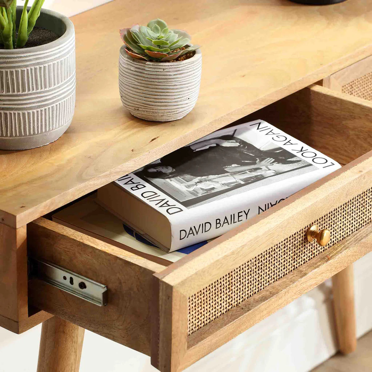 Ikanti Rattan Console Table
