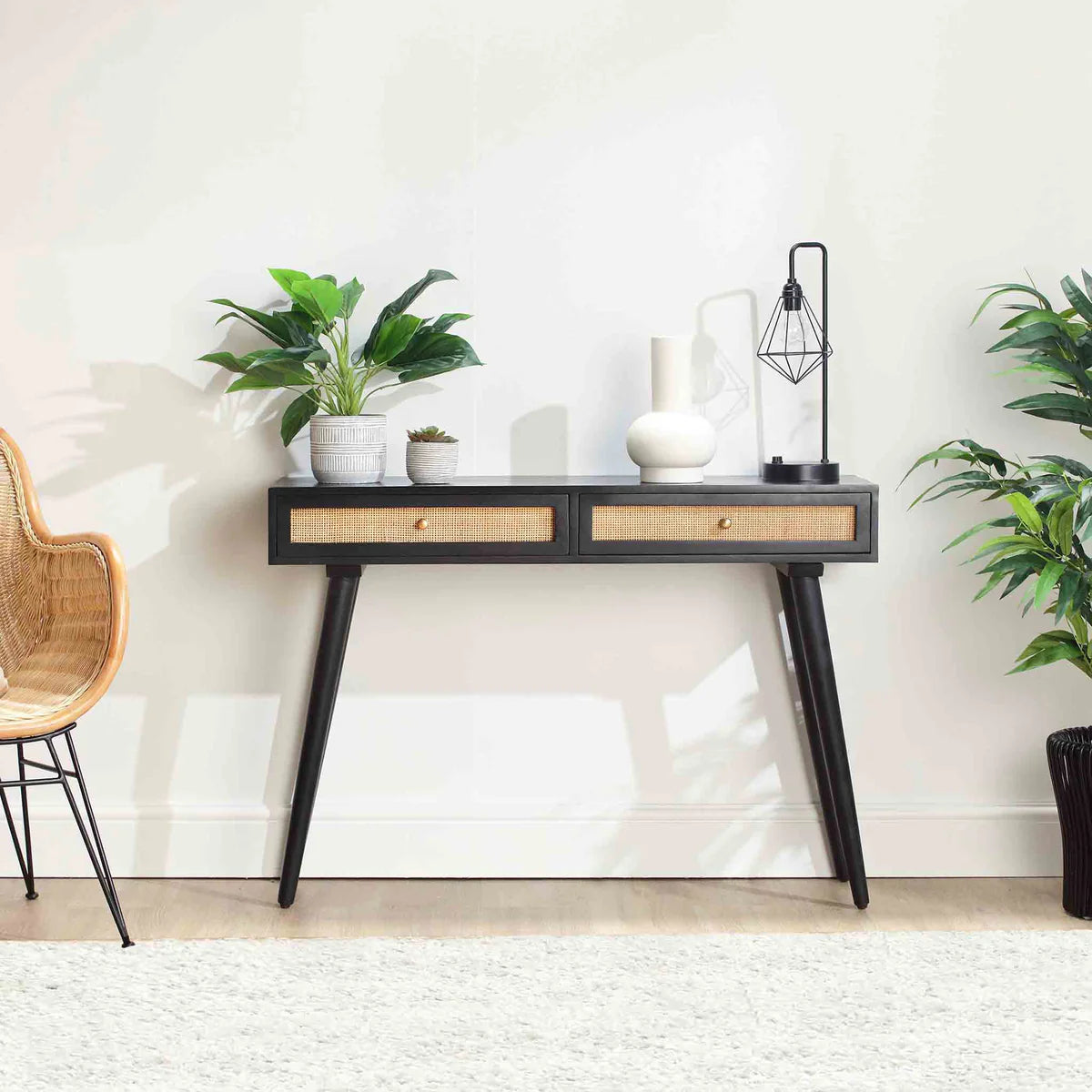 Ikanti Rattan Console Table