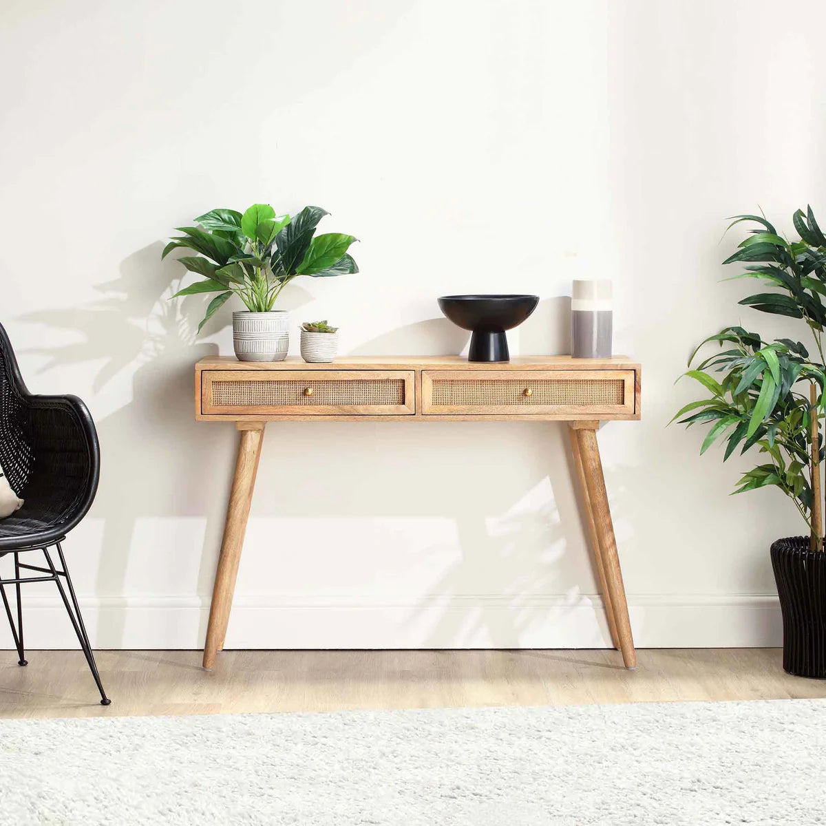 Ikanti Rattan Console Table