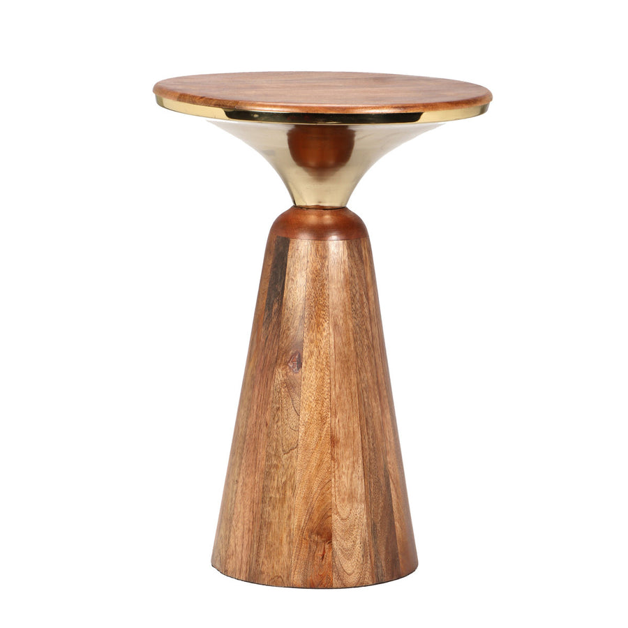 Jordan Mango Wood Round Accent Table