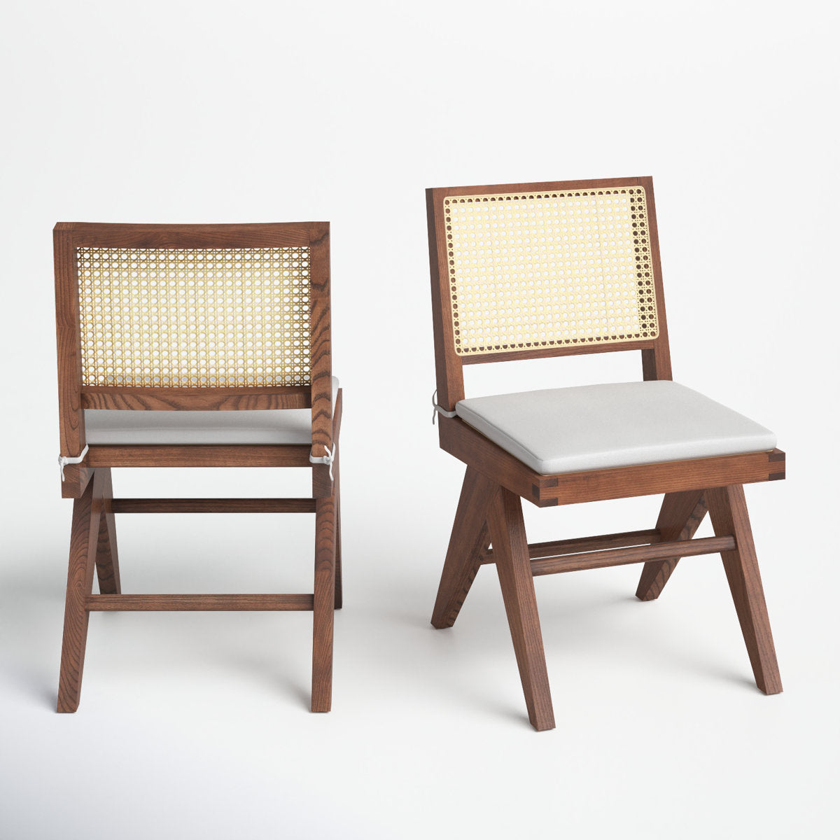 Solid Wood Rattan Dining Chair
