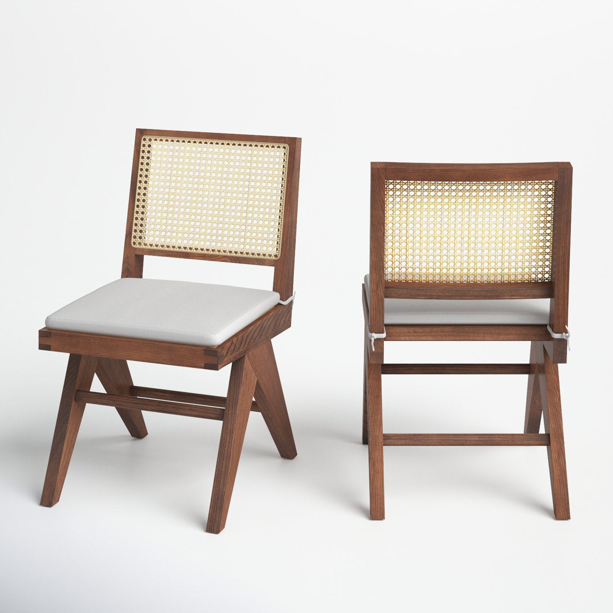 Solid Wood Rattan Dining Chair