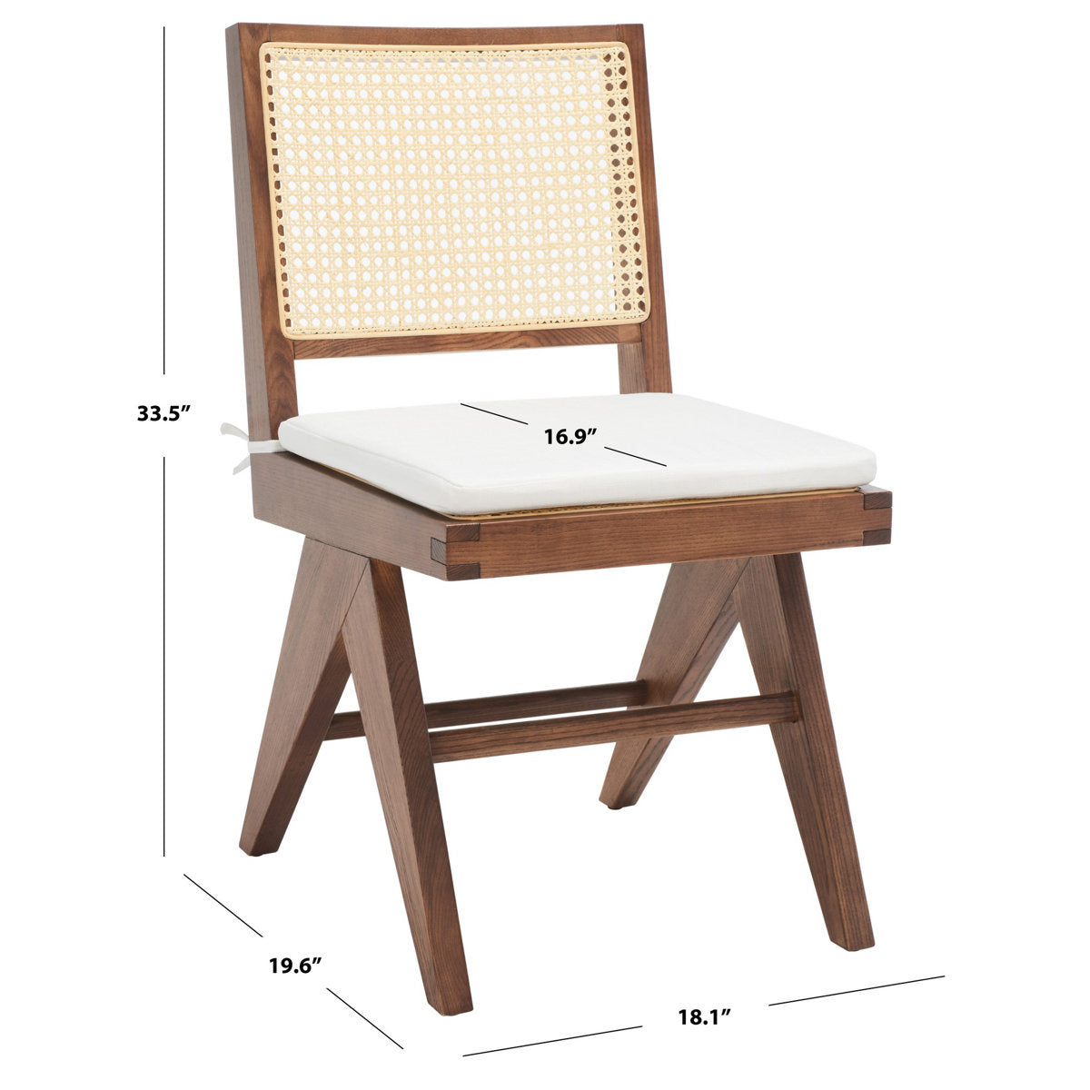 Solid Wood Rattan Dining Chair