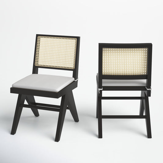Solid Wood Rattan Dining Chair