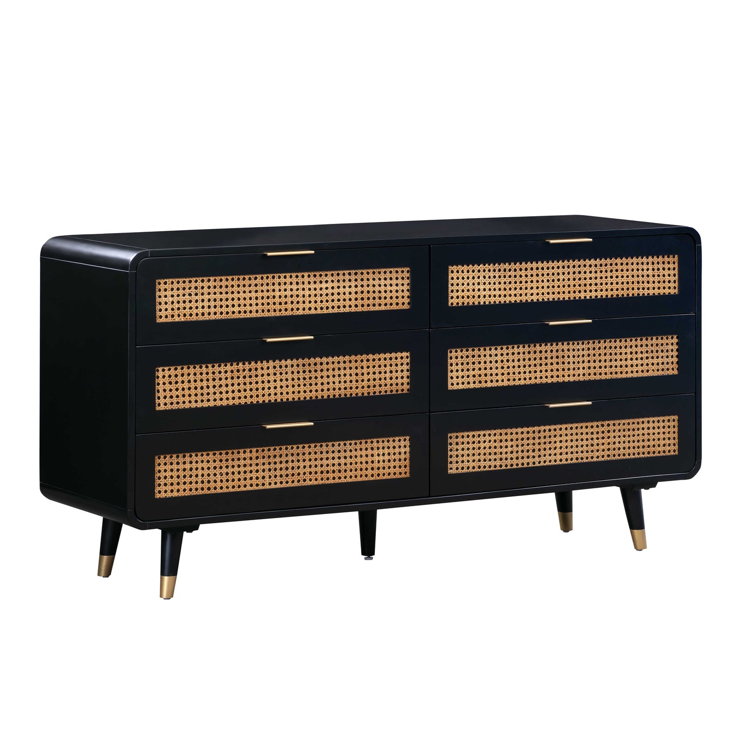 Lucia Chest of Drawers in Rattan & Solid Wood For Storage in Home