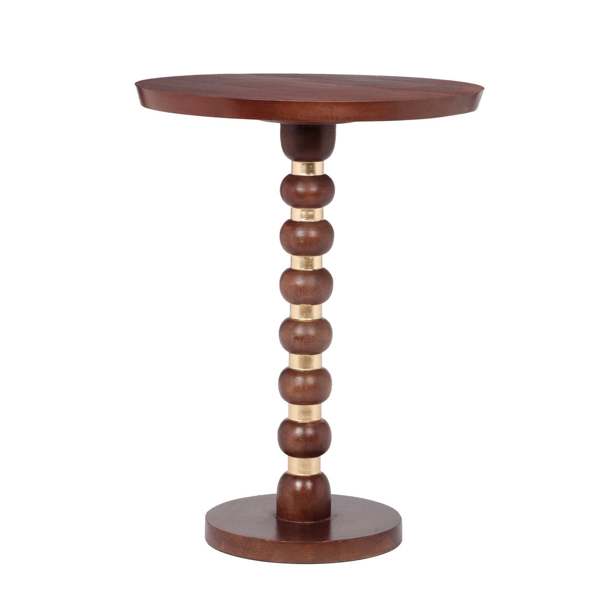 Lemmi solid Wood Spindle Round Accent Table