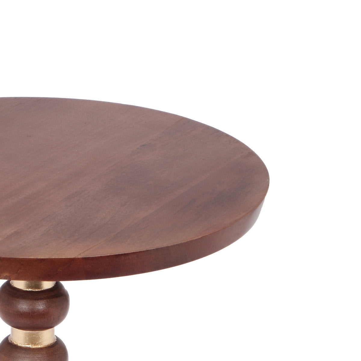 Lemmi solid Wood Spindle Round Accent Table