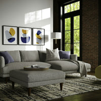 Lewis Sectional Sofa 4 Seater | Premium Seating Foam | Premium Upholstery Fabric | Solid Wood Frames