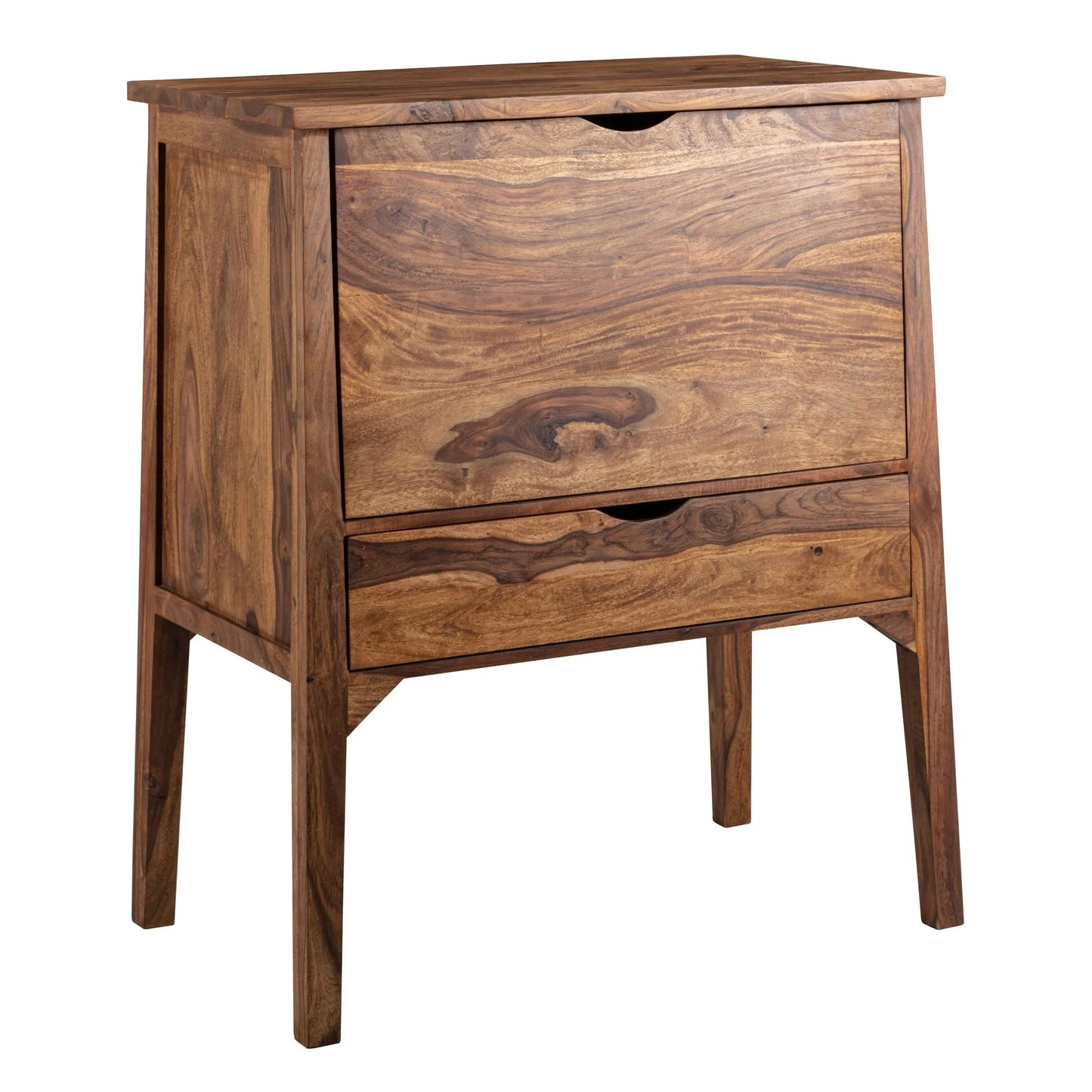Mid-Century Sheesham Wood Serving Cabinet | Premium Matt Finish | Elegant Design