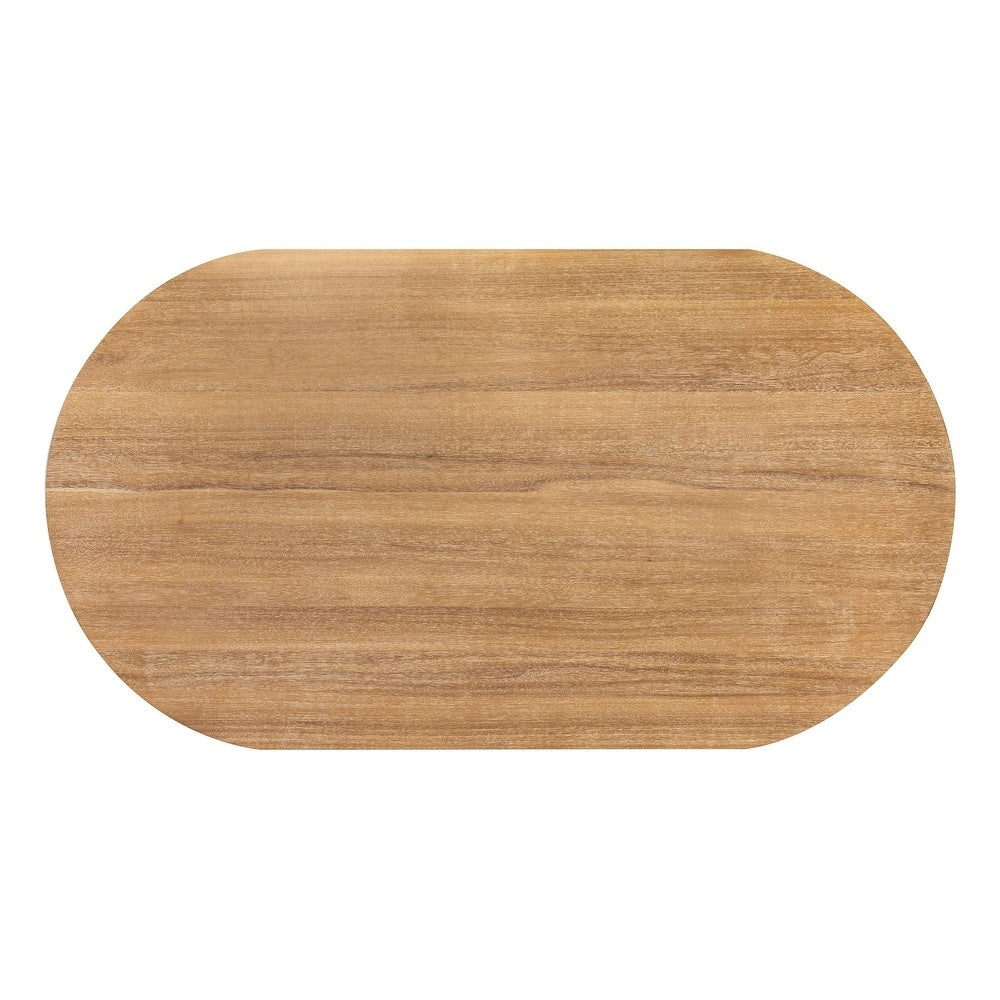 Ovalis Mango Dining Table |Natural Finish |Solid Wood | Oval Shape | 6 Seater