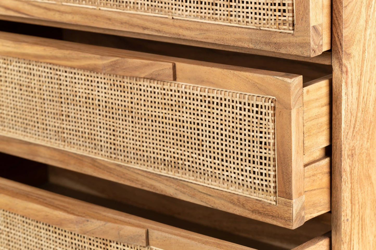 Myra Rattan Chest of Drawers- Wide