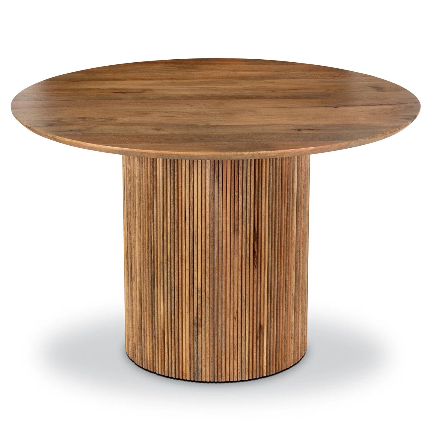 Natural Mango Solid Wood Round Dining Table 4 Seater