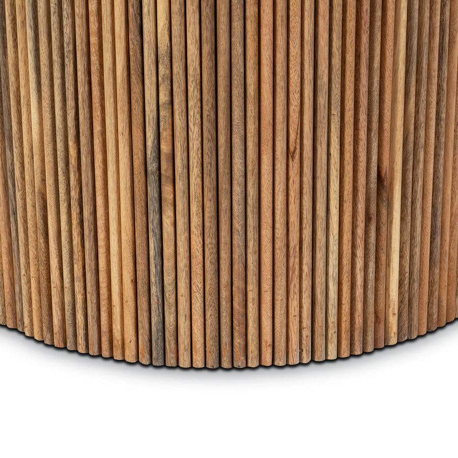 Natural Mango Solid Wood Round Dining Table