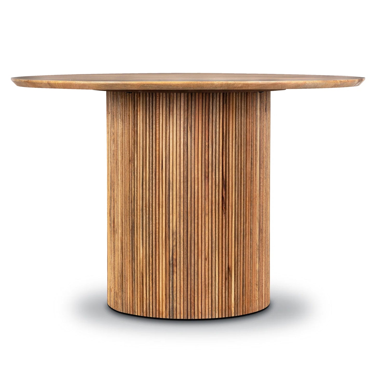 Natural Mango Solid Wood Round Dining Table 4 Seater